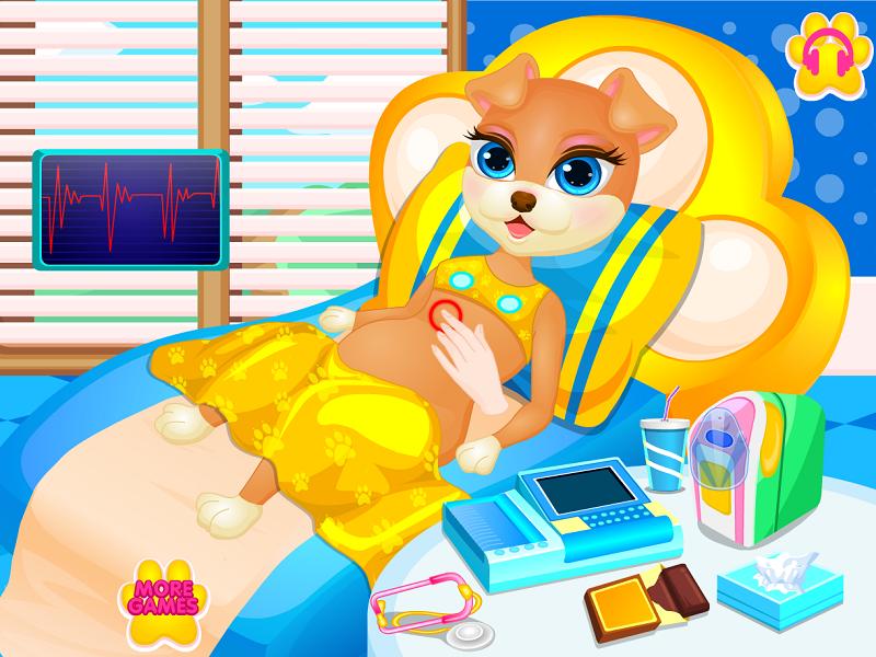 Dog birth animal games