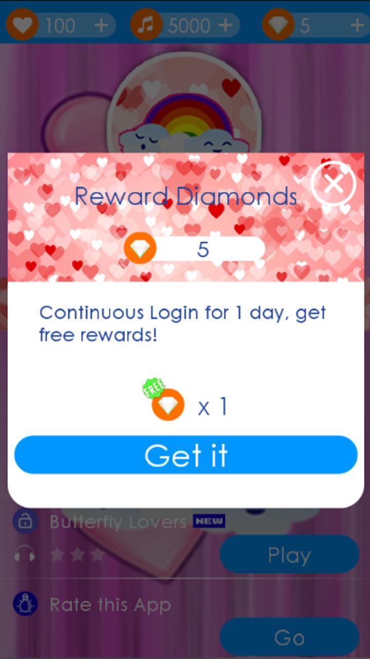 Rainbow Heart Piano Tiles