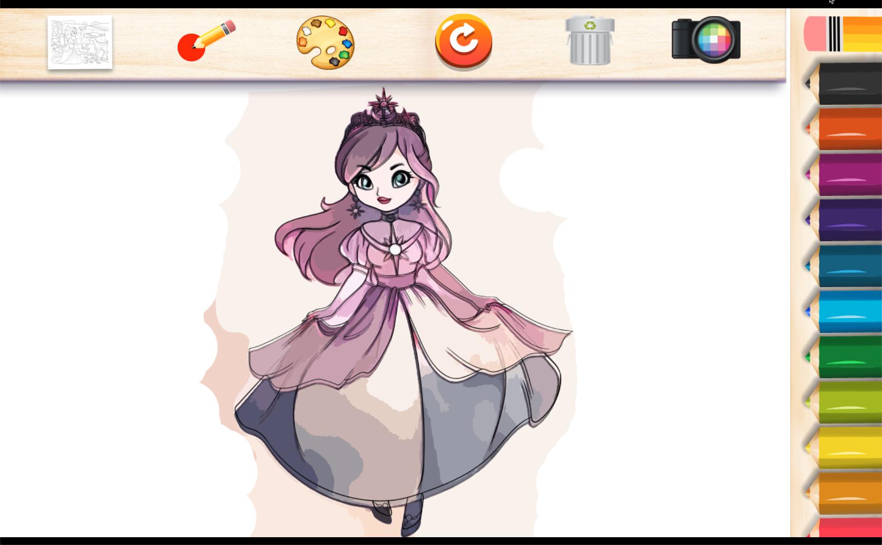 Princess Coloring Book for Girl