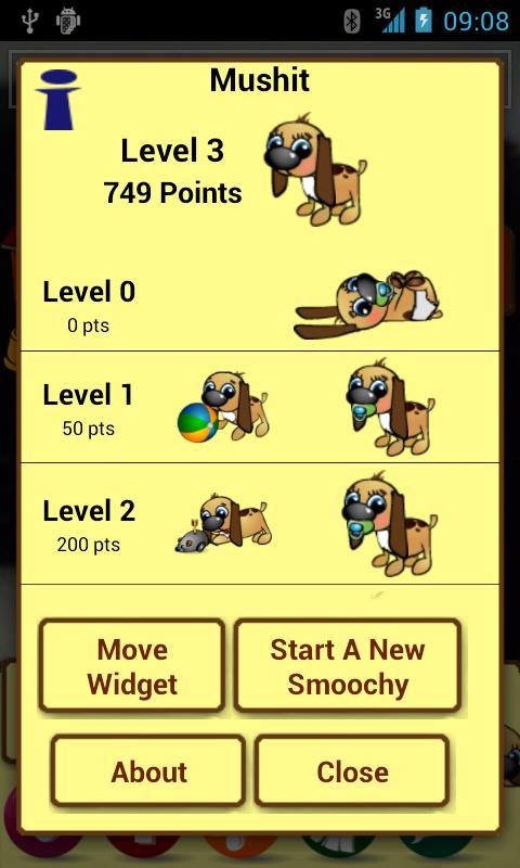 Smoochy Virtual Pet Widget